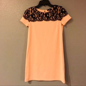 Cute Lace Top T Dress Black Pick x Small XS